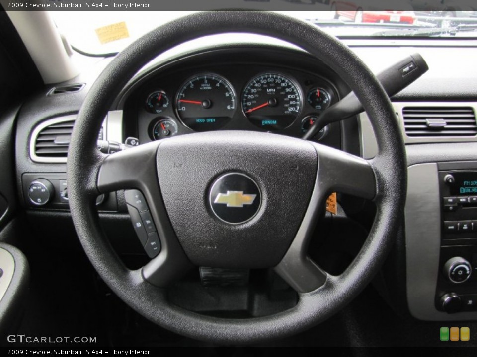 Ebony Interior Steering Wheel for the 2009 Chevrolet Suburban LS 4x4 #52449277