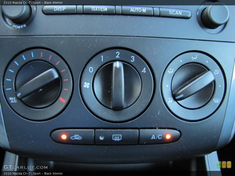 Black Interior Controls for the 2010 Mazda CX-7 i Sport #52449856
