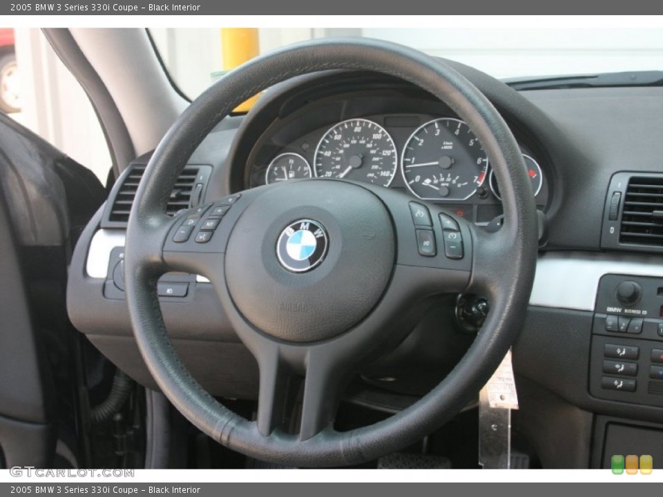 Black Interior Steering Wheel for the 2005 BMW 3 Series 330i Coupe #52450105