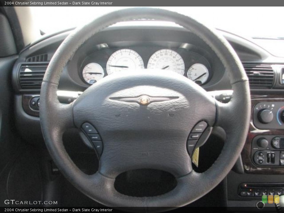 Dark Slate Gray Interior Steering Wheel for the 2004 Chrysler Sebring Limited Sedan #52450147