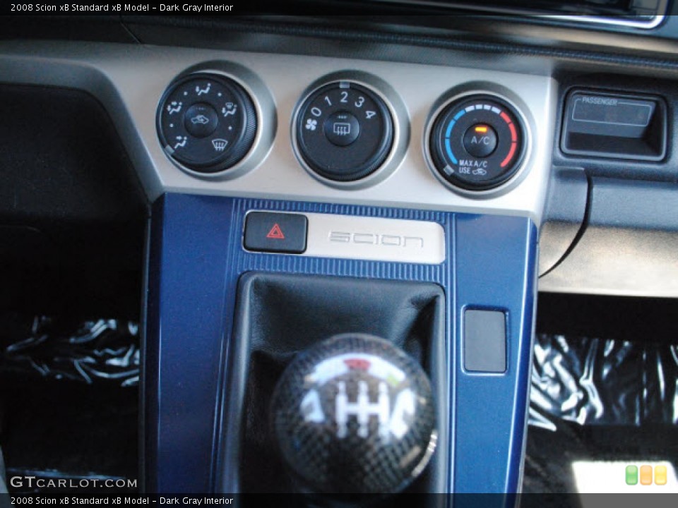 Dark Gray Interior Controls for the 2008 Scion xB  #52450501