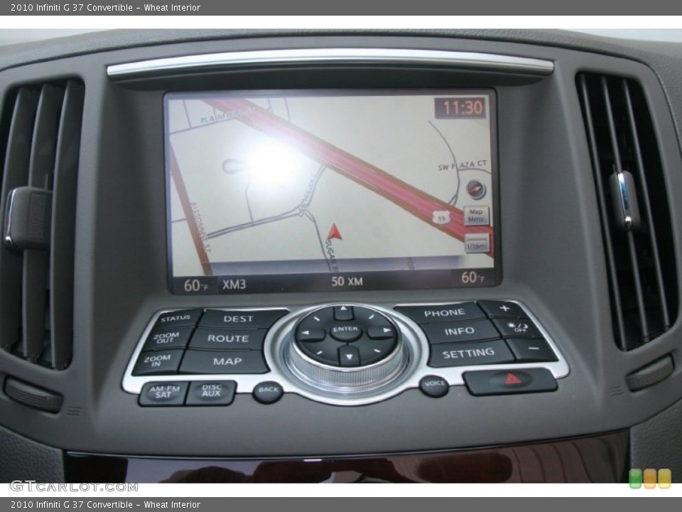 Wheat Interior Navigation for the 2010 Infiniti G 37 Convertible #52452313