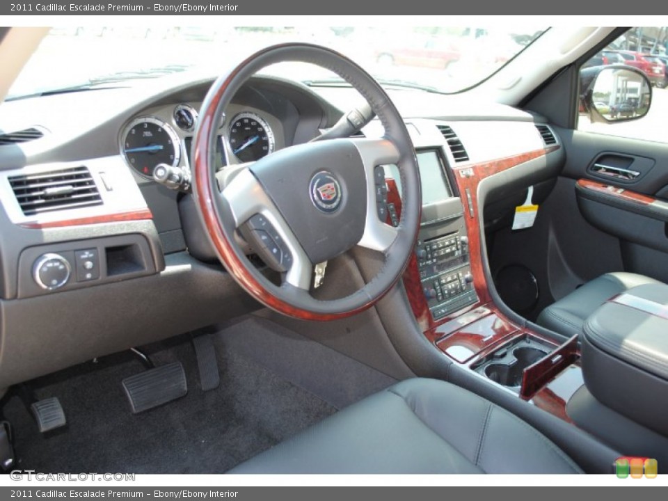 Ebony/Ebony Interior Dashboard for the 2011 Cadillac Escalade Premium #52454750