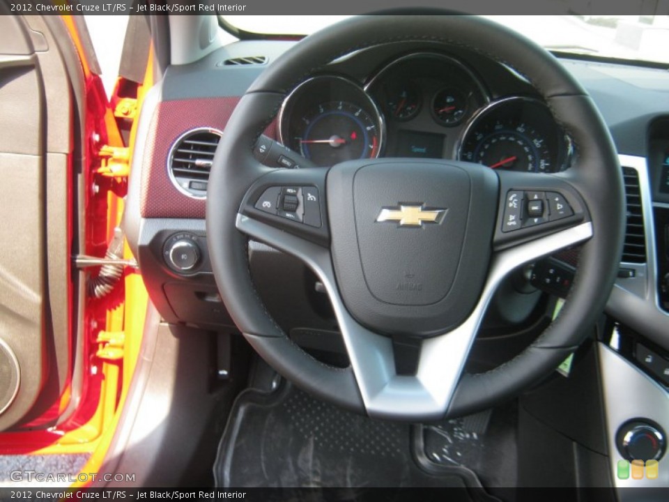 Jet Black/Sport Red Interior Steering Wheel for the 2012 Chevrolet Cruze LT/RS #52457567