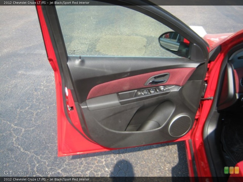 Jet Black/Sport Red Interior Door Panel for the 2012 Chevrolet Cruze LT/RS #52457642