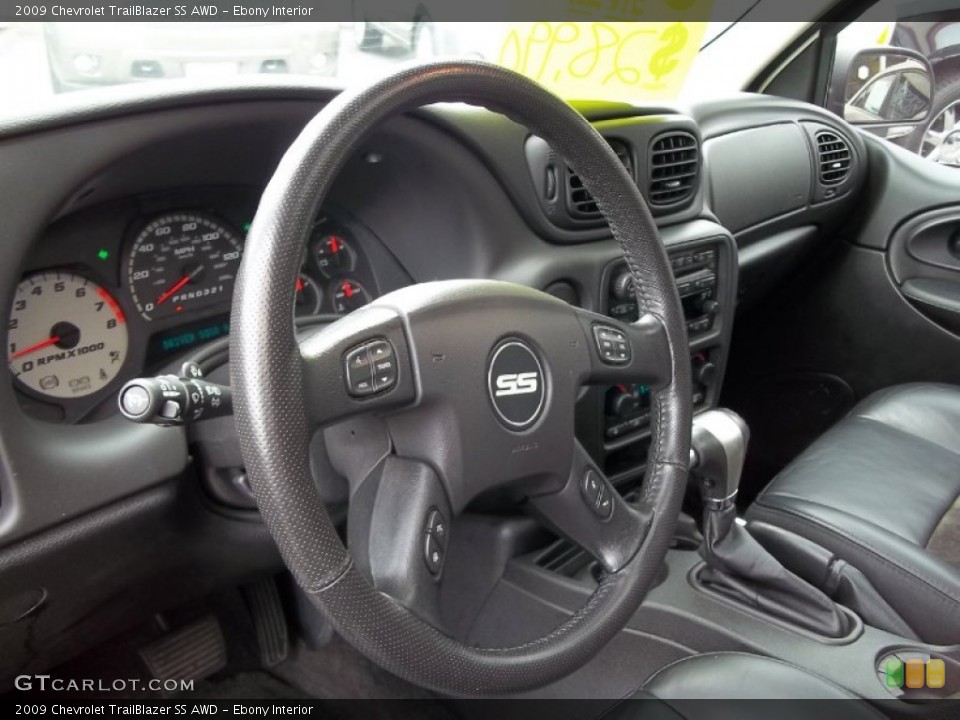 Ebony Interior Steering Wheel for the 2009 Chevrolet TrailBlazer SS AWD #52458725