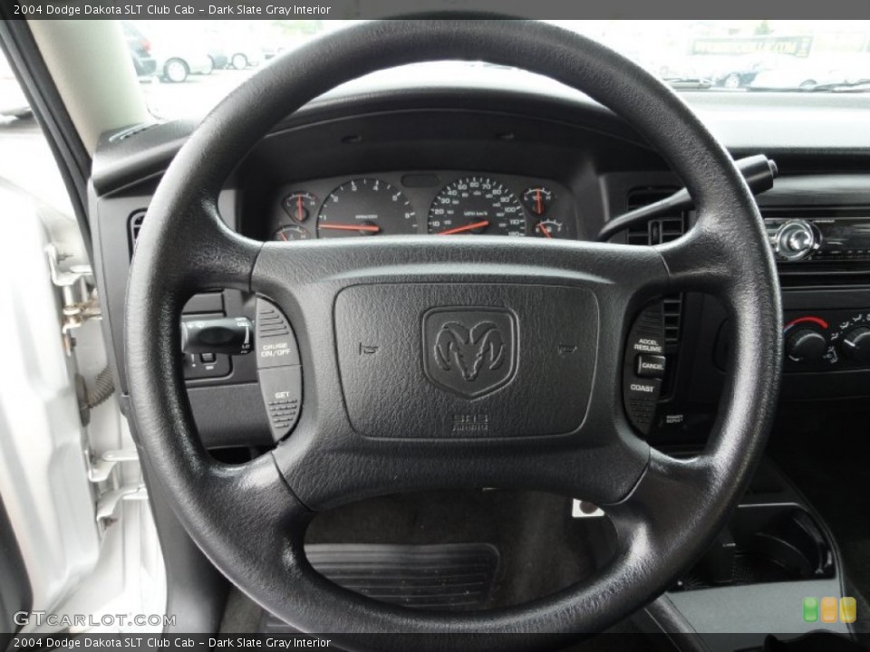 Dark Slate Gray Interior Steering Wheel for the 2004 Dodge Dakota SLT Club Cab #52459586