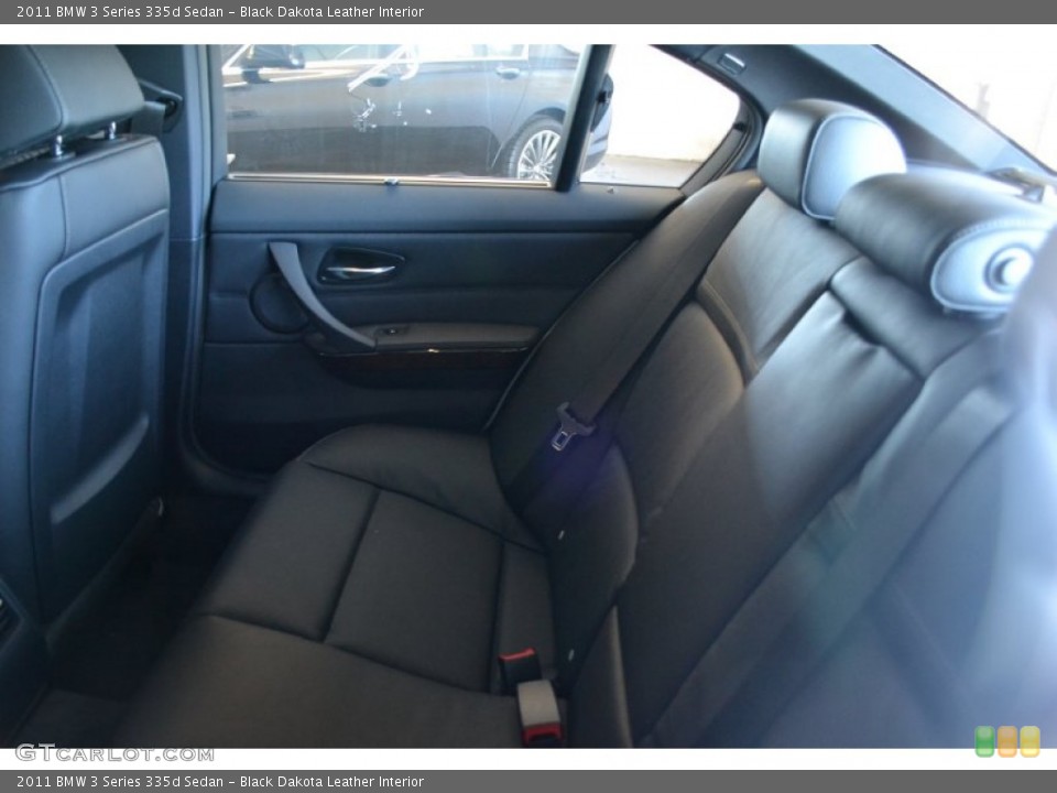 Black Dakota Leather Interior Photo for the 2011 BMW 3 Series 335d Sedan #52459964