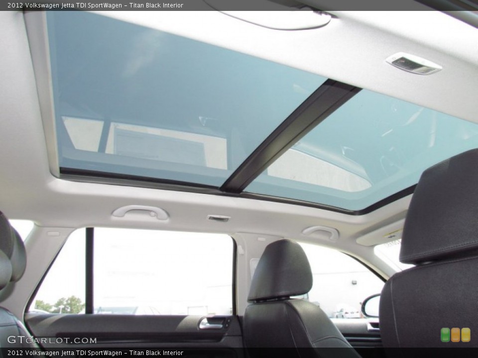 Titan Black Interior Sunroof for the 2012 Volkswagen Jetta TDI SportWagen #52461386