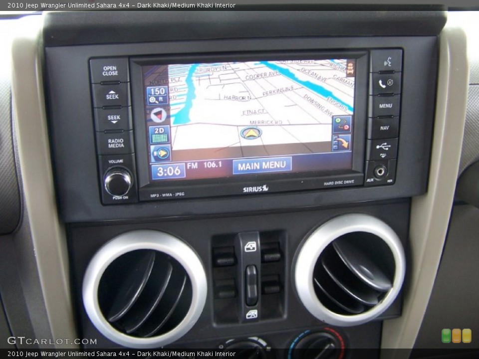 Dark Khaki/Medium Khaki Interior Navigation for the 2010 Jeep Wrangler Unlimited Sahara 4x4 #52461581