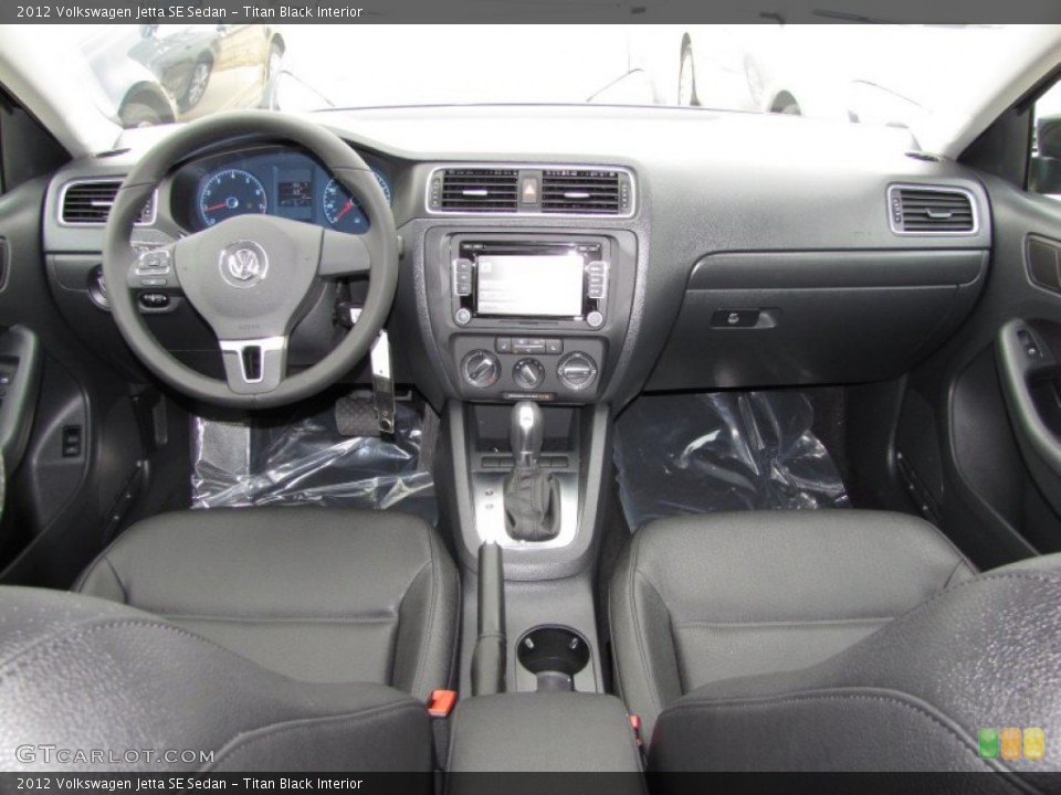 Titan Black Interior Dashboard for the 2012 Volkswagen Jetta SE Sedan #52461641