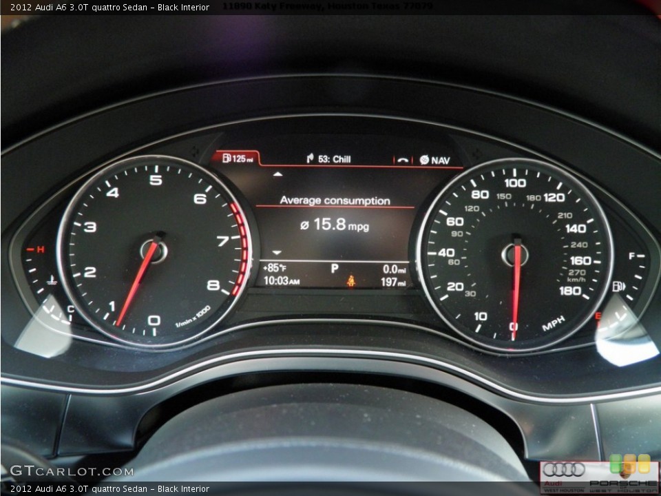 Black Interior Gauges for the 2012 Audi A6 3.0T quattro Sedan #52462373