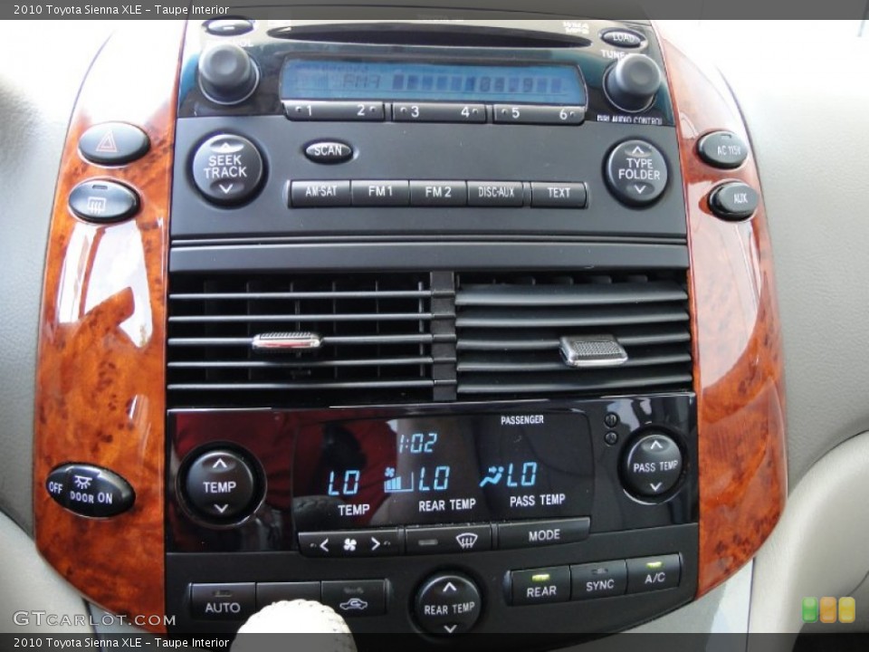 Taupe Interior Controls for the 2010 Toyota Sienna XLE #52462625