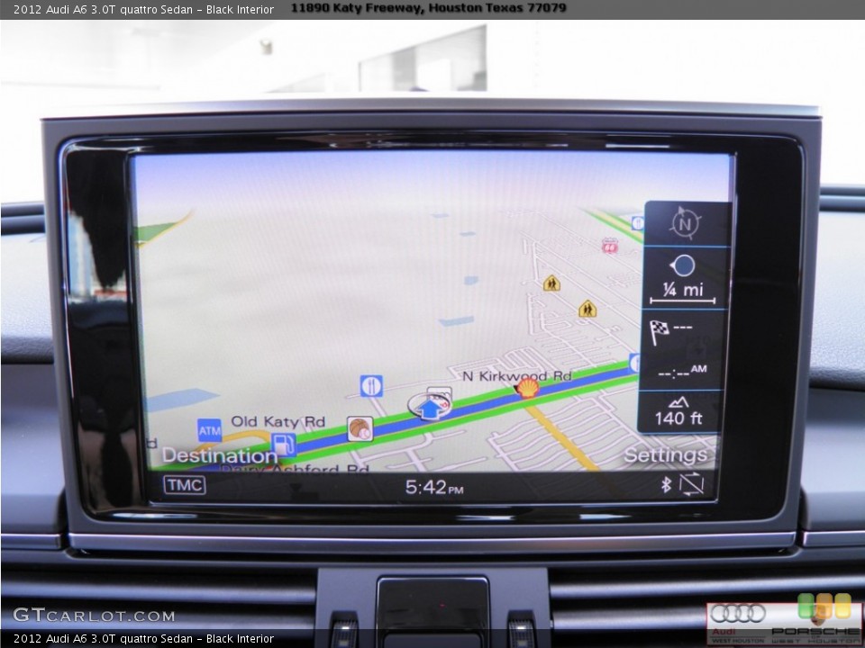 Black Interior Navigation for the 2012 Audi A6 3.0T quattro Sedan #52463321