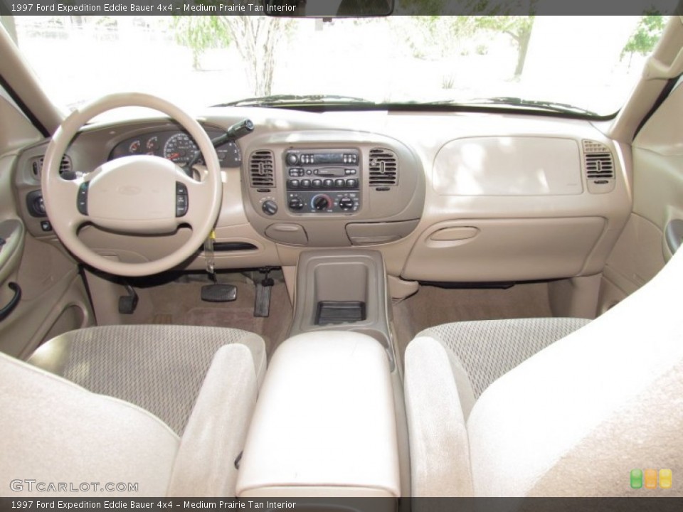 Medium Prairie Tan Interior Dashboard for the 1997 Ford Expedition Eddie Bauer 4x4 #52464461