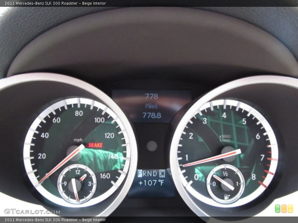 Beige Interior Gauges for the 2011 Mercedes-Benz SLK 300 Roadster #52465890