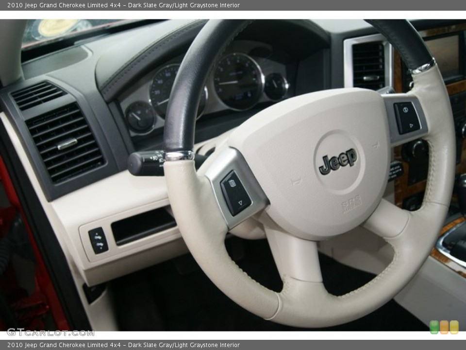 Dark Slate Gray/Light Graystone Interior Steering Wheel for the 2010 Jeep Grand Cherokee Limited 4x4 #52466726