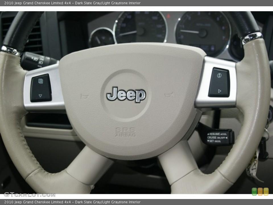 Dark Slate Gray/Light Graystone Interior Steering Wheel for the 2010 Jeep Grand Cherokee Limited 4x4 #52466753