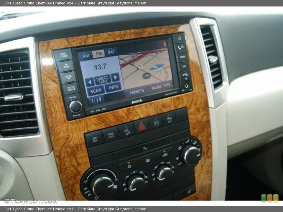 Dark Slate Gray/Light Graystone Interior Navigation for the 2010 Jeep Grand Cherokee Limited 4x4 #52466768