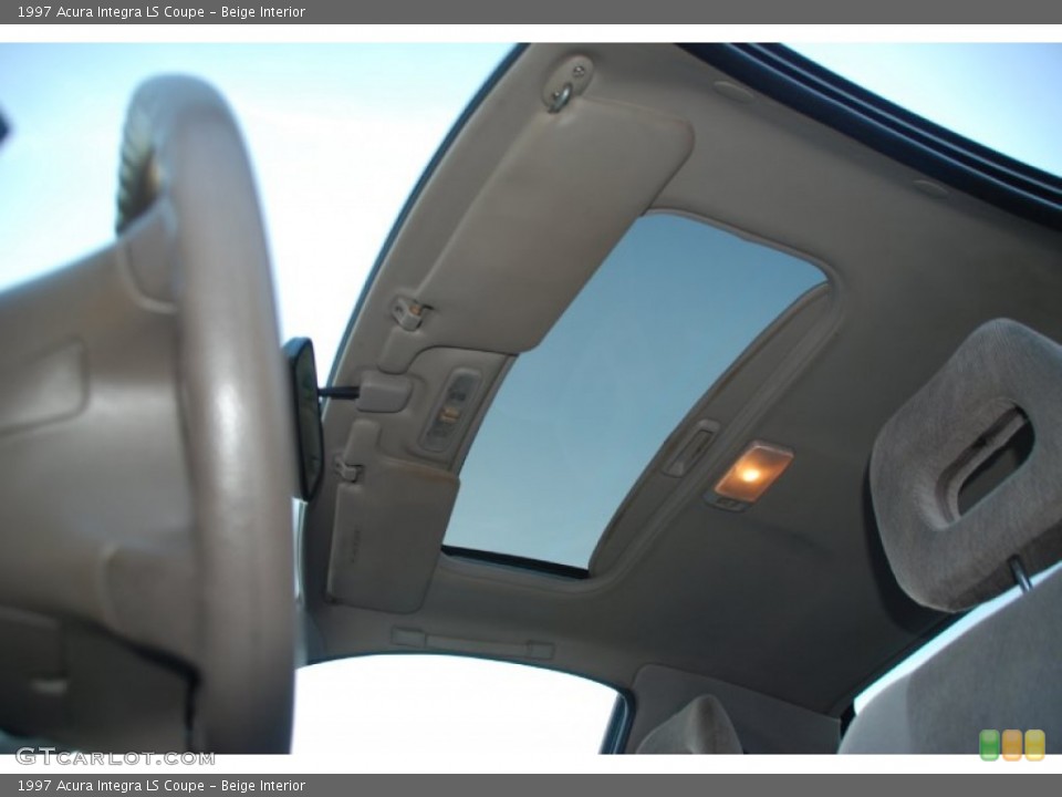 Beige Interior Sunroof for the 1997 Acura Integra LS Coupe #52467596
