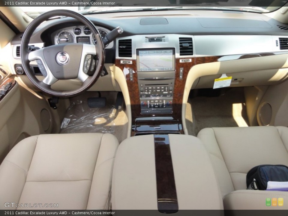 Cashmere/Cocoa Interior Dashboard for the 2011 Cadillac Escalade Luxury AWD #52467725
