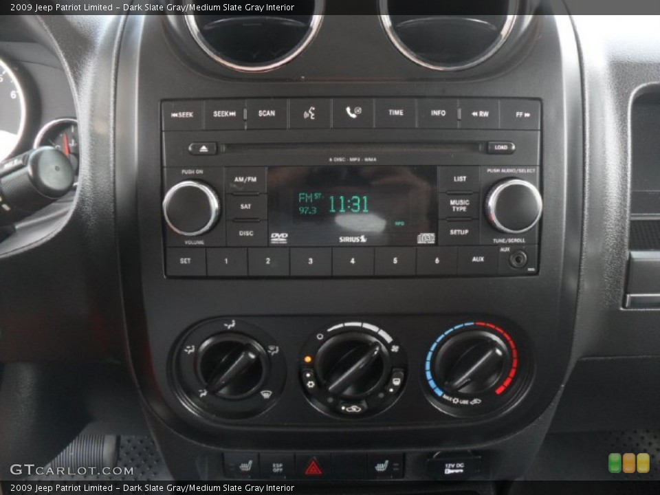 Dark Slate Gray/Medium Slate Gray Interior Controls for the 2009 Jeep Patriot Limited #52471820