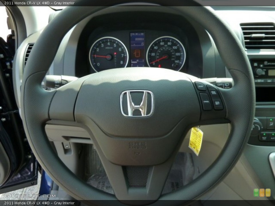 Gray Interior Steering Wheel for the 2011 Honda CR-V LX 4WD #52474307