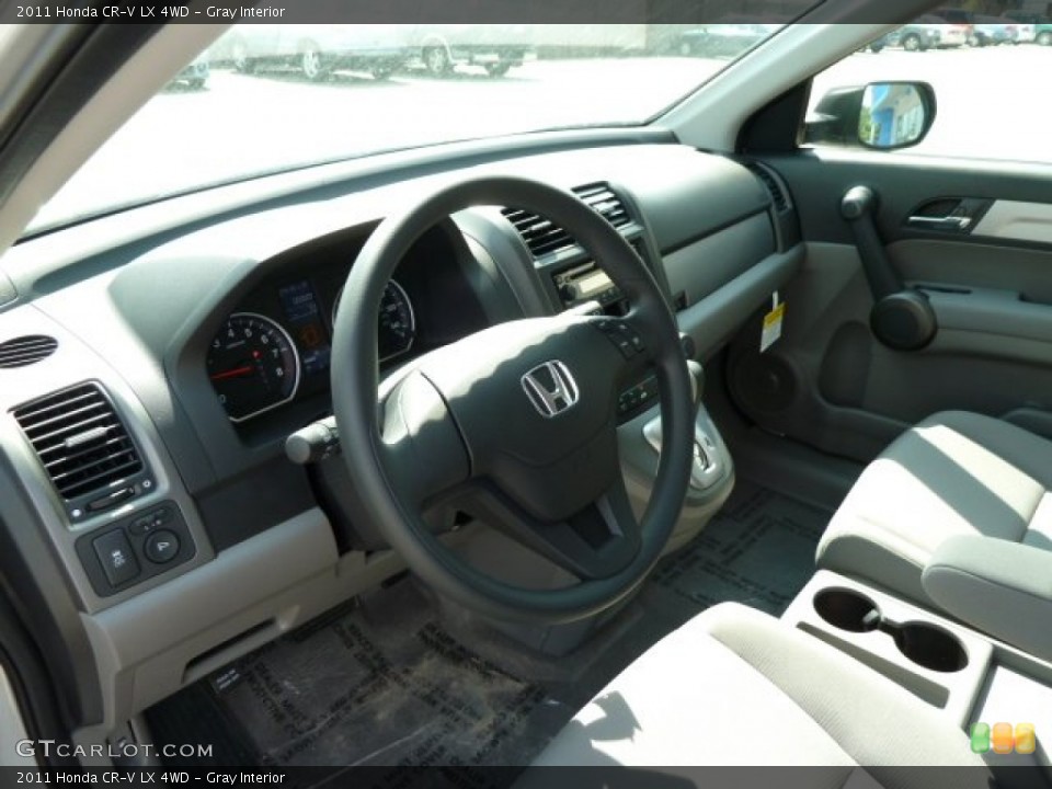 Gray Interior Prime Interior for the 2011 Honda CR-V LX 4WD #52474568