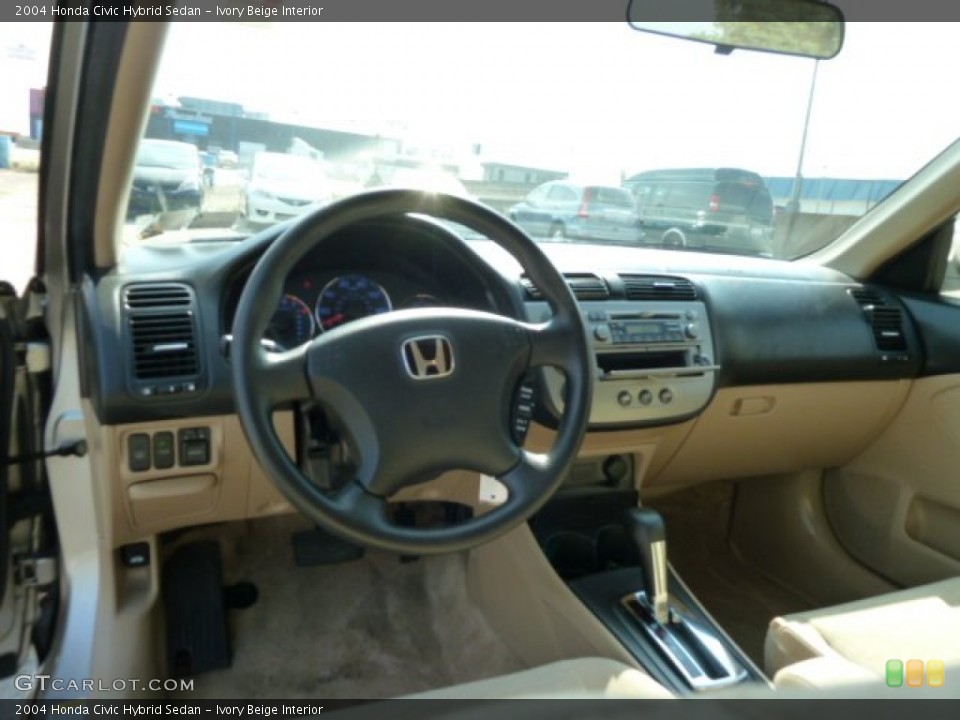 Ivory Beige Interior Dashboard for the 2004 Honda Civic Hybrid Sedan #52475627