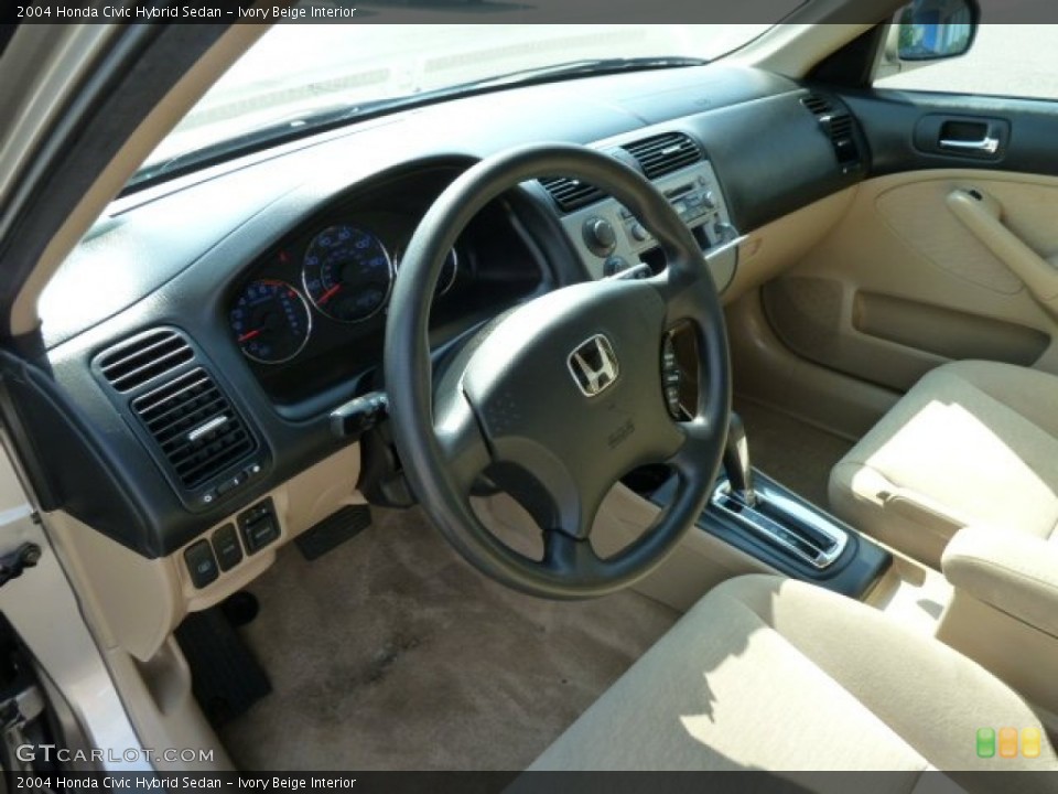 Ivory Beige Interior Prime Interior for the 2004 Honda Civic Hybrid Sedan #52475660