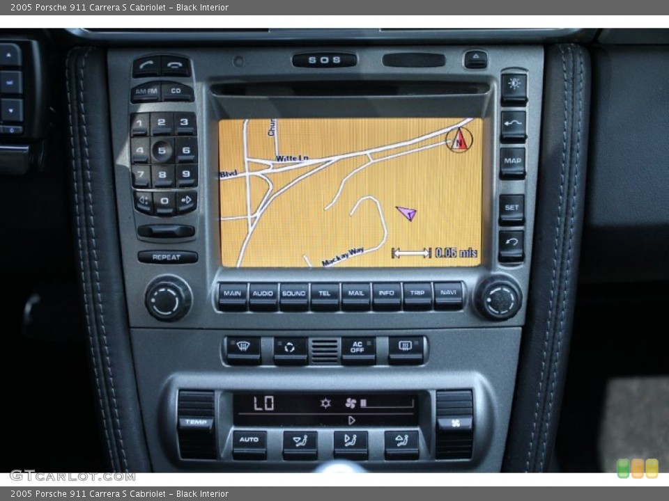 Black Interior Navigation for the 2005 Porsche 911 Carrera S Cabriolet #52476647