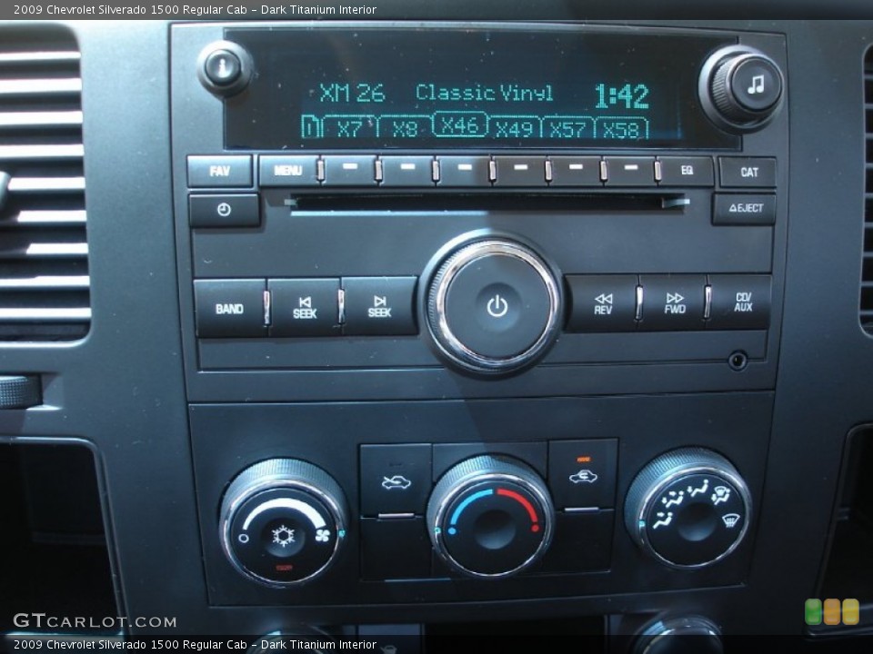 Dark Titanium Interior Controls for the 2009 Chevrolet Silverado 1500 Regular Cab #52479133
