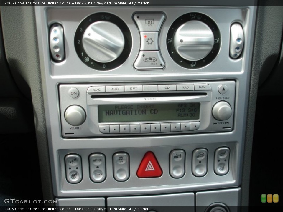 Dark Slate Gray/Medium Slate Gray Interior Controls for the 2006 Chrysler Crossfire Limited Coupe #52480109
