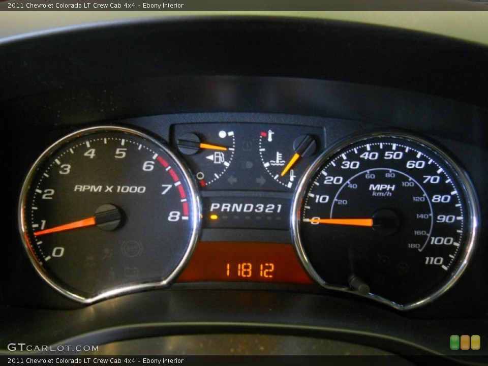 Ebony Interior Gauges for the 2011 Chevrolet Colorado LT Crew Cab 4x4 #52482044
