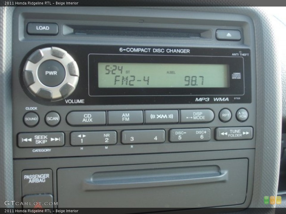 Beige Interior Controls for the 2011 Honda Ridgeline RTL #52483901