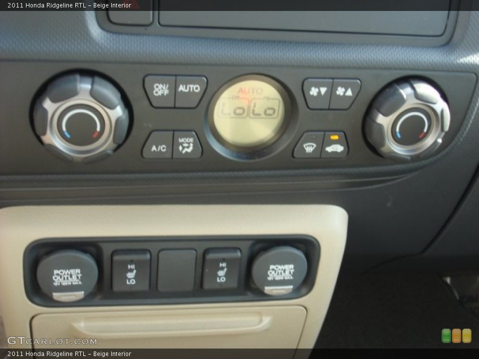 Beige Interior Controls for the 2011 Honda Ridgeline RTL #52483913