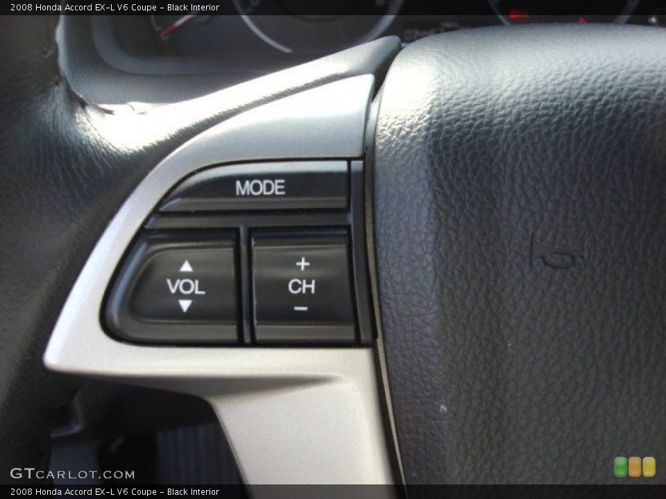 Black Interior Controls for the 2008 Honda Accord EX-L V6 Coupe #52485233