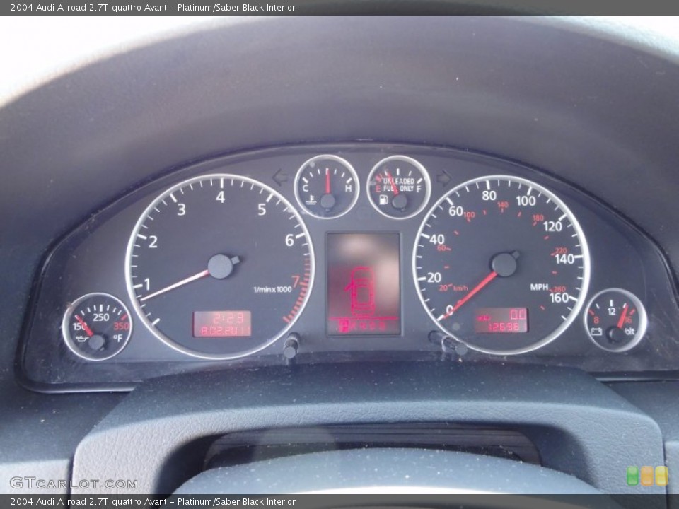 Platinum/Saber Black Interior Gauges for the 2004 Audi Allroad 2.7T quattro Avant #52488566