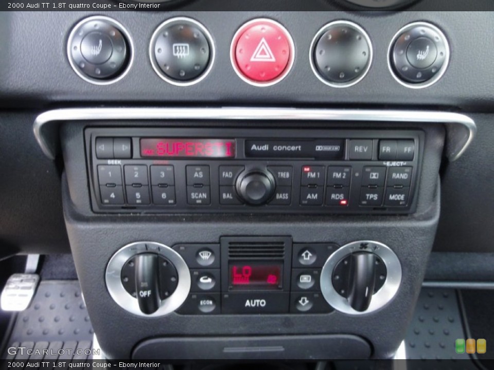 Ebony Interior Controls for the 2000 Audi TT 1.8T quattro Coupe #52492037