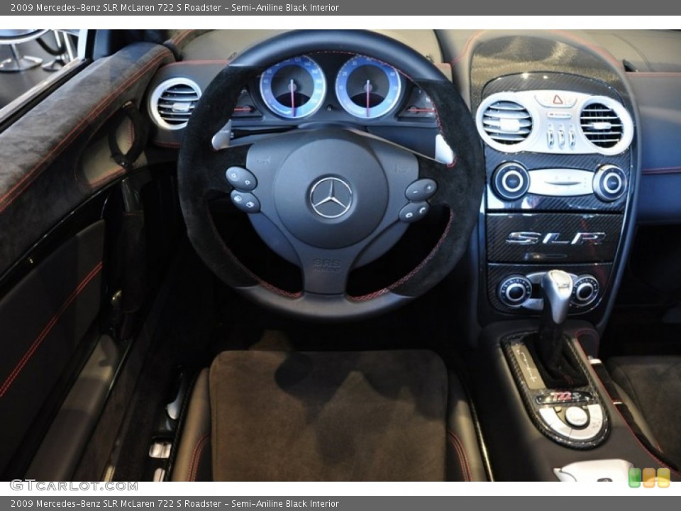 Semi-Aniline Black Interior Steering Wheel for the 2009 Mercedes-Benz SLR McLaren 722 S Roadster #52502406