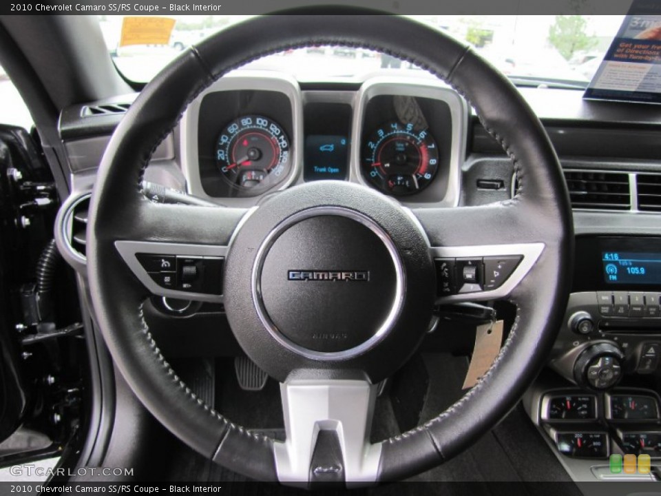 Black Interior Steering Wheel for the 2010 Chevrolet Camaro SS/RS Coupe #52505607