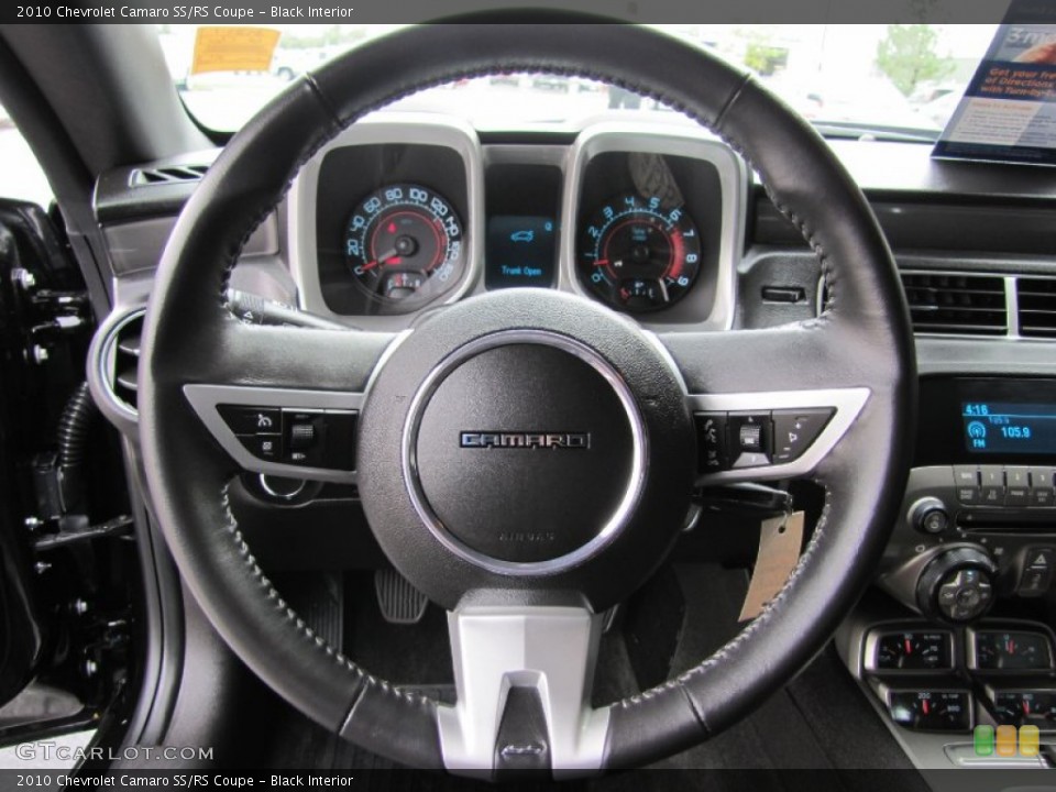 Black Interior Steering Wheel for the 2010 Chevrolet Camaro SS/RS Coupe #52505607