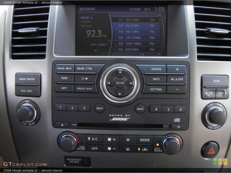 Almond Interior Controls for the 2008 Nissan Armada LE #52506741