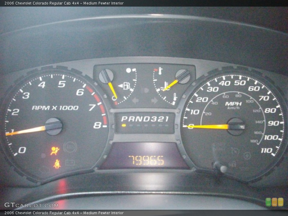 Medium Pewter Interior Gauges for the 2006 Chevrolet Colorado Regular Cab 4x4 #52507089