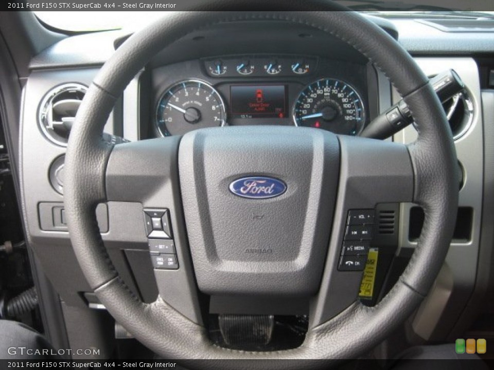 Steel Gray Interior Steering Wheel for the 2011 Ford F150 STX SuperCab 4x4 #52516416