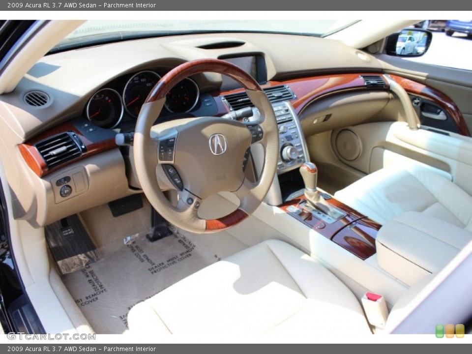 Parchment Interior Prime Interior for the 2009 Acura RL 3.7 AWD Sedan #52517928