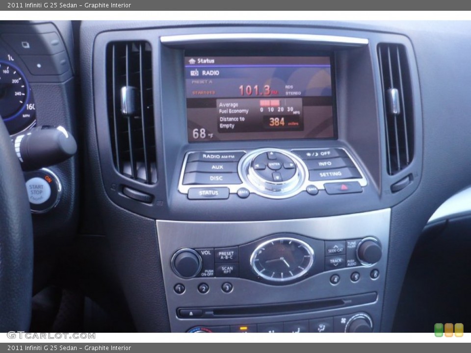 Graphite Interior Controls for the 2011 Infiniti G 25 Sedan #52518390