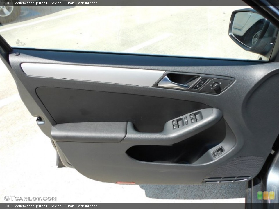 Titan Black Interior Door Panel for the 2012 Volkswagen Jetta SEL Sedan #52519260