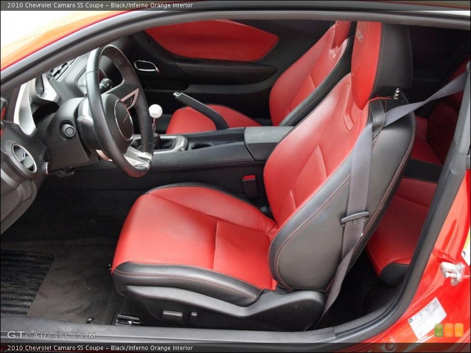 Black/Inferno Orange Interior Photo for the 2010 Chevrolet Camaro SS Coupe #52519983
