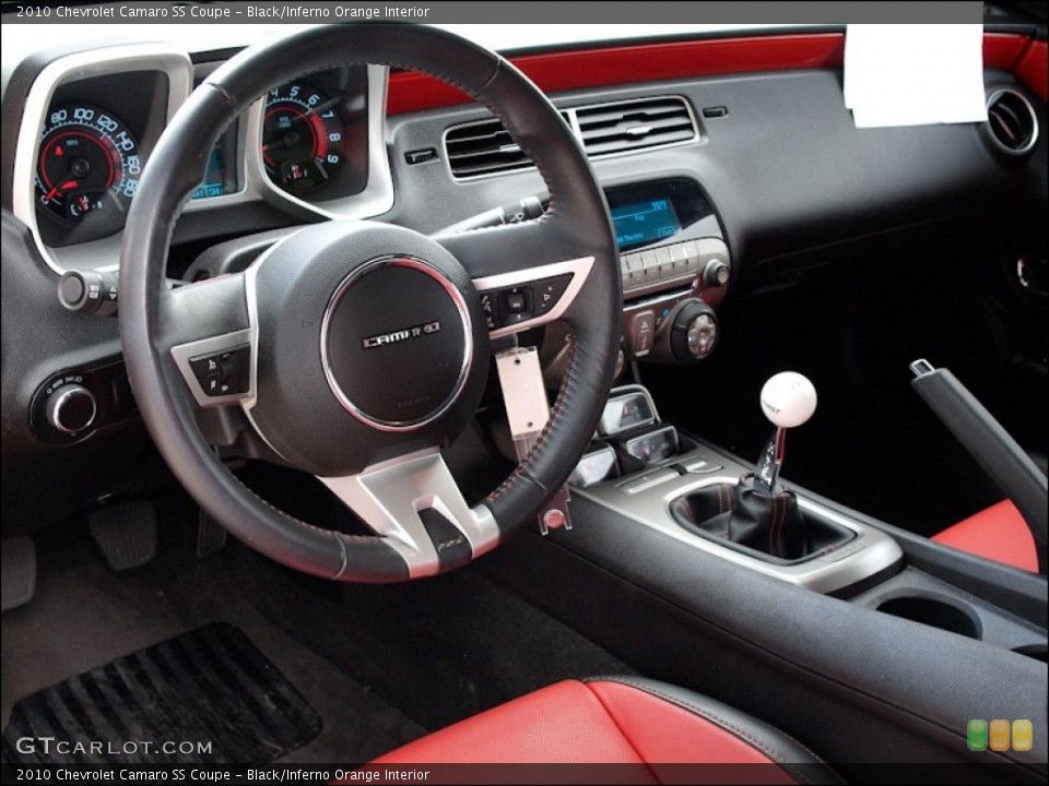 Black/Inferno Orange Interior Dashboard for the 2010 Chevrolet Camaro SS Coupe #52520000
